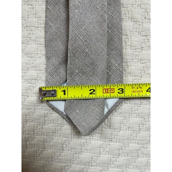 Vintage Bullocks Canvas Tie Chaps Ralph Lauren Men's Neck Tie | Tan | 3"W 52"L - Picture 4 of 5